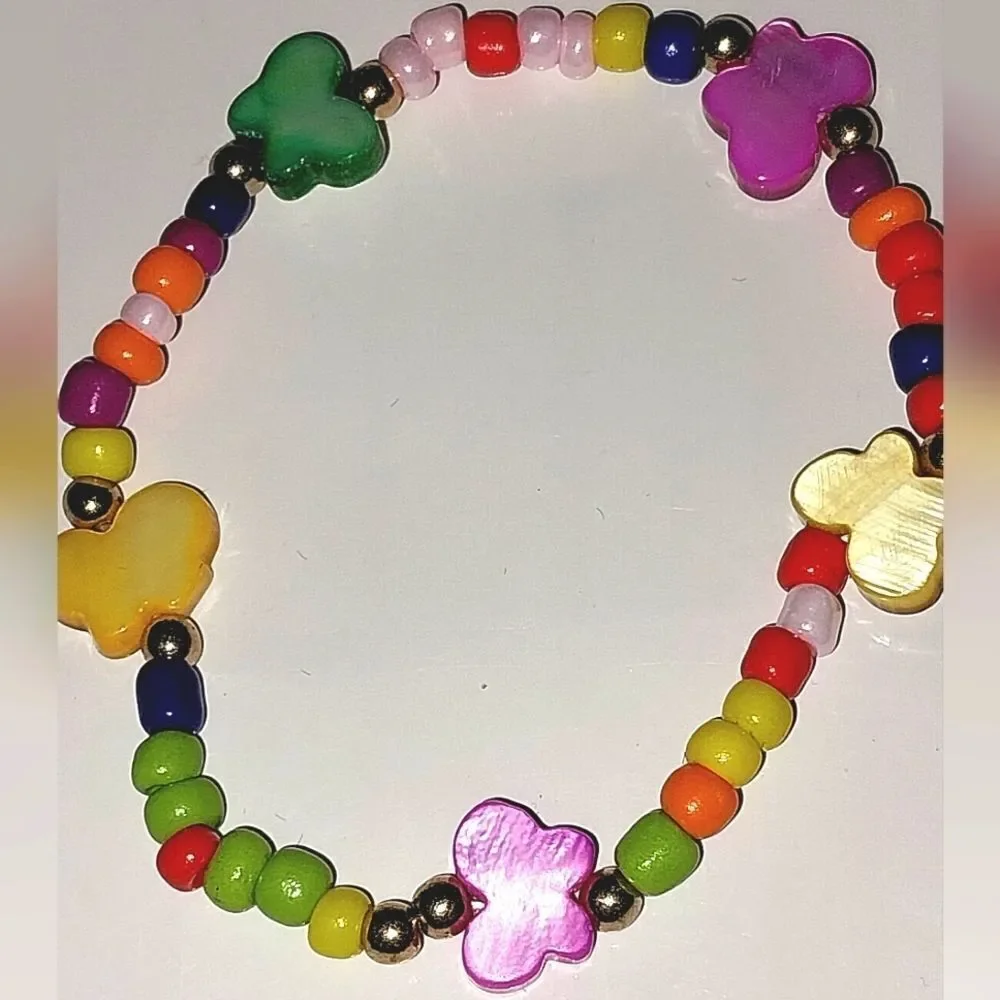 Girls Colorful  Butterfly Bracelet - Picture 6 of 7